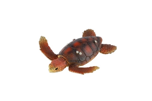 Gewone karetschildpad van plastic 8 cm in zakje