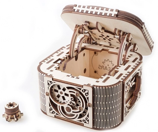 Ugears 3D houten mechanische puzzel Sieradendoosje