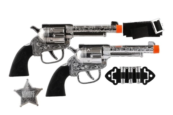 Ensemble de revolvers de cow-boy avec étui et accessoires