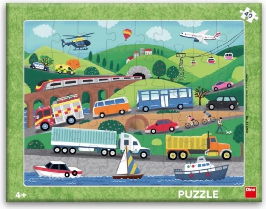 Dino Paper Puzzle Vehicles 40 Pieces