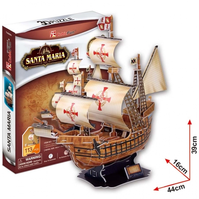 Puzzel 3D Log Santa Maria