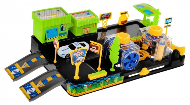 Wasmachine voor kinderen 3+ Zelfmontage + 2 auto's + bewegende delen