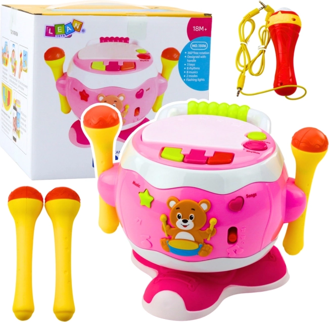 Interactieve roze muzikale drum voor kinderen