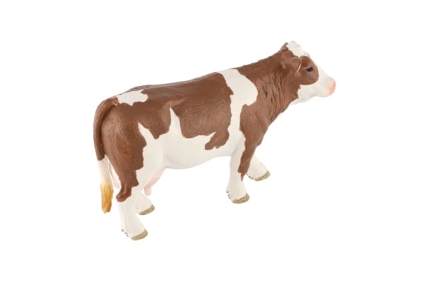 Realistic model of Czech Spotted Breed plastic cow 12 cm