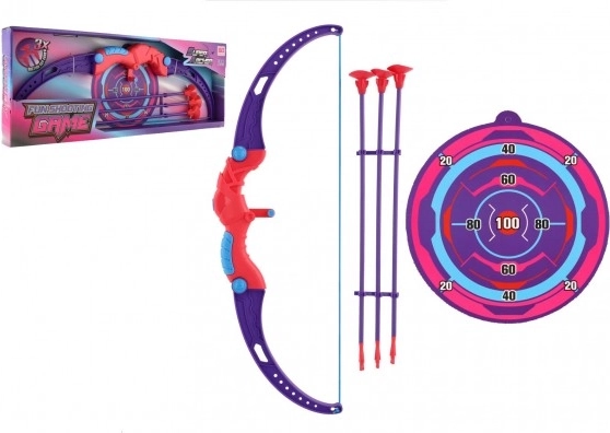 Kinderboog met pijlen en doelwit 56 cm