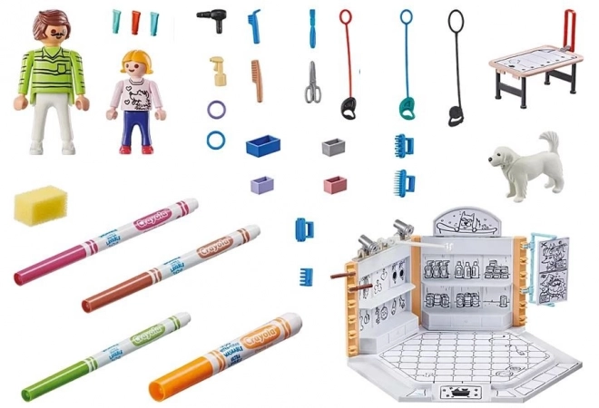 Playmobil Hundesalon mit Crayola Farben