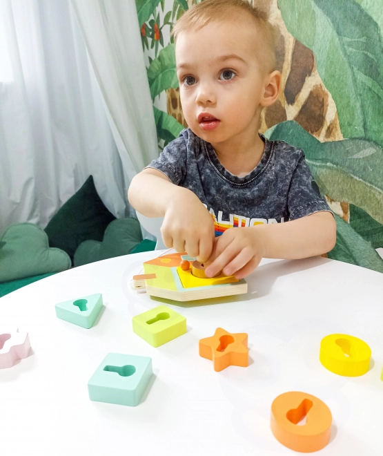 Classic World Montessori houten kralen rijgen sleutels en deuren 11 stuks