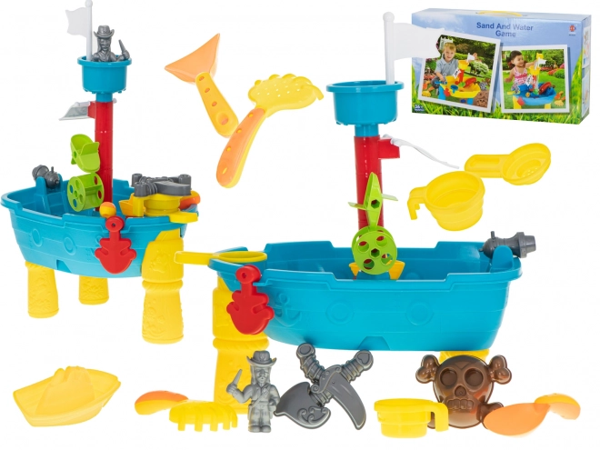 Table de jeu pour enfants - bateau pirate