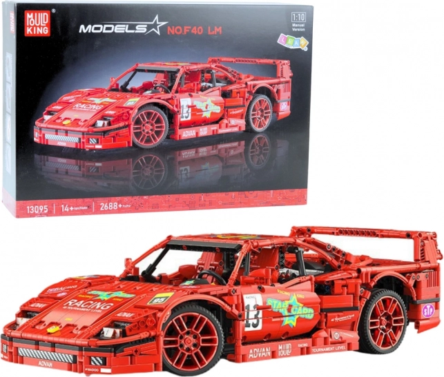 Construction Kit Red Racing Sports Car 1:10