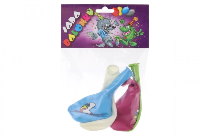 Ronde ballonnen met eenhoornprint - 4 stuks