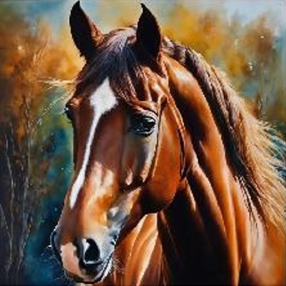 Diamanten mozaïek - Klassiek paard