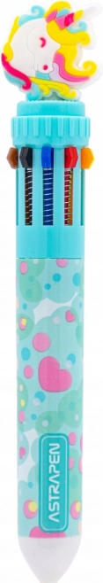 Astra balpen met 10 pasteltinten, blauw