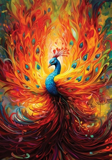 Puzzle Paon coloré 1500 pièces ART PUZZLE