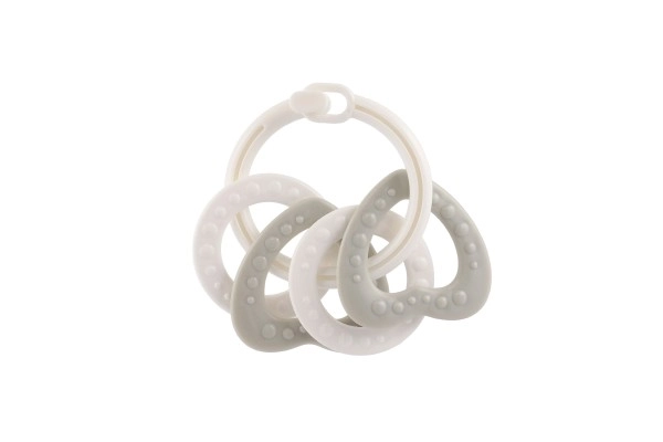 Bijtset met kleurrijke kunststof ringen
