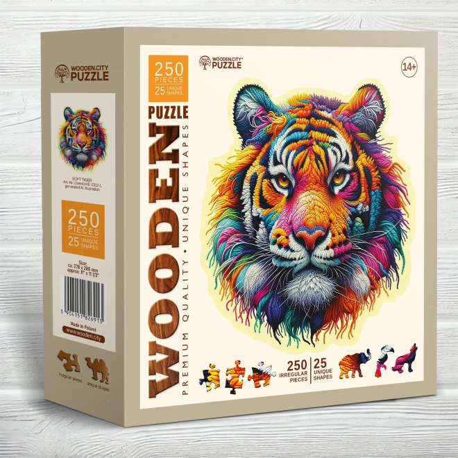 WOODEN CITY Houten puzzel Sierlijke Tijger 250 stukken
