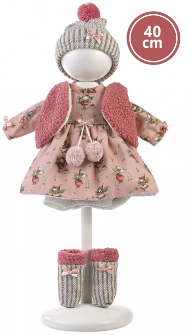 Llorens 540C CARLA - realistische pop met zacht stoffen lichaam - 40 cm