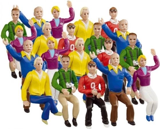 Fansfiguren voor de hoofdtribune 1:32 – set van 20 zittende figuren