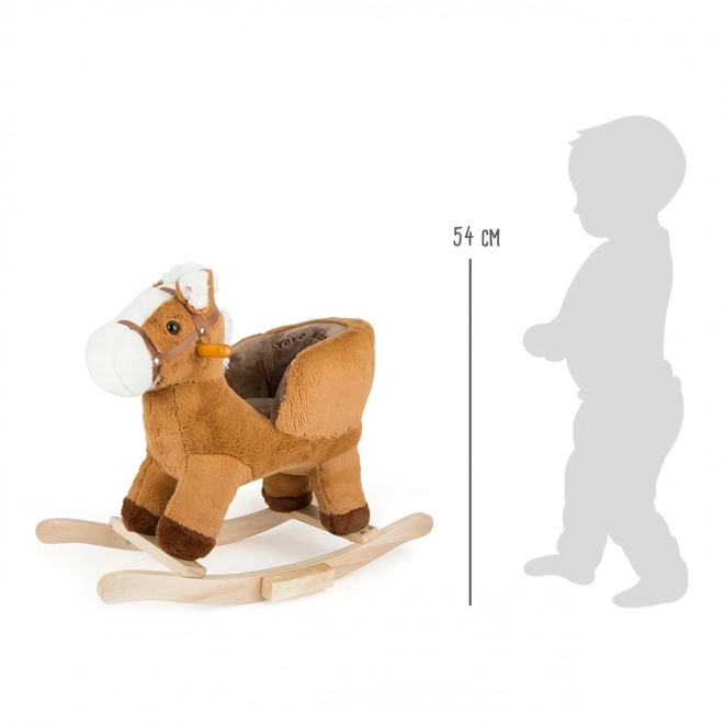 Schaukelpferd mit Rückenlehne braun Small Foot