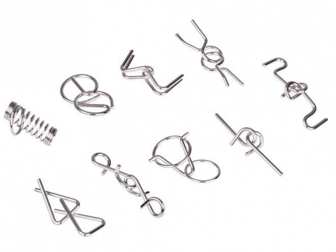 Metalen puzzel logische puzzel 9 stukken