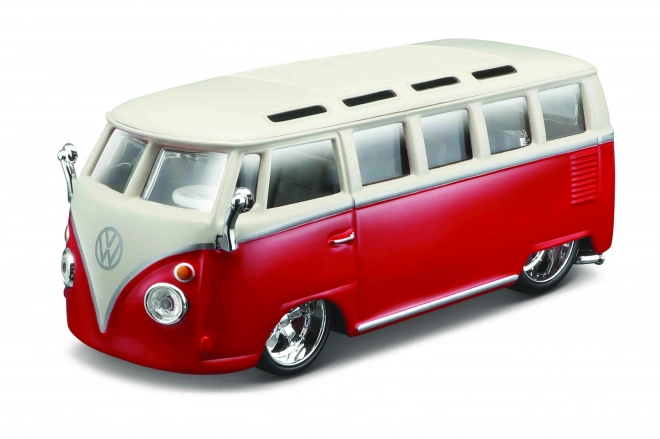 Volkswagen Van Samba rood-wit 1:32 van Bburago
