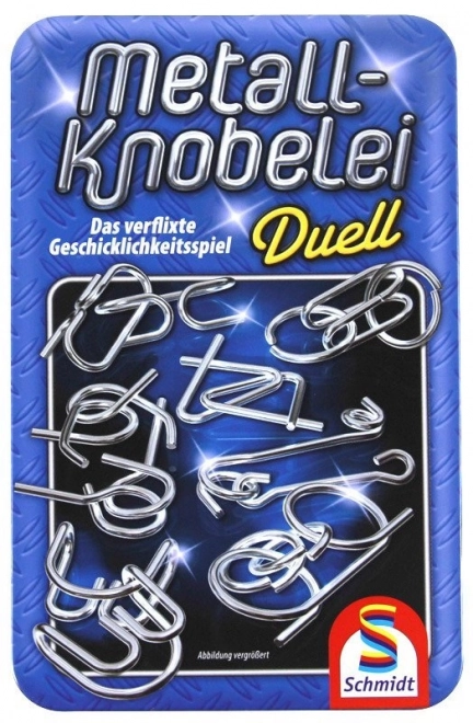 SCHMIDT Set van metalen puzzels Duell in een blikje