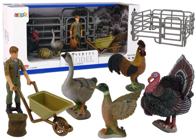 Großes Set von Tierfiguren auf dem Bauernhof