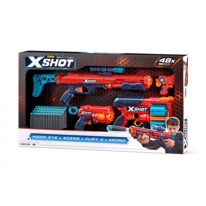 Excel Combo Hawk + Xcess + Fury 4 + set Micro launcher