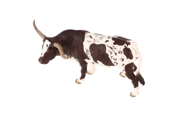 Stier lange hoorn Texas rund zooted plastic 15cm in zak