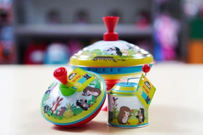 Spinning Top with Little Mole Design