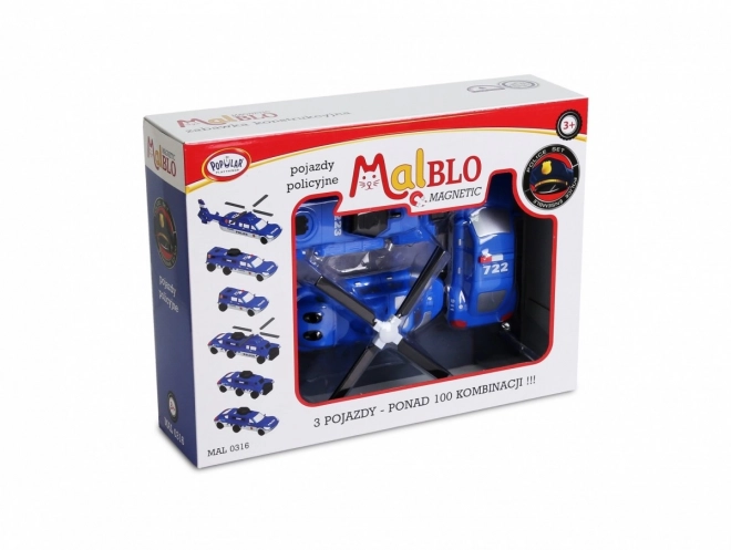 Magnetische politievoertuigen MalBlo