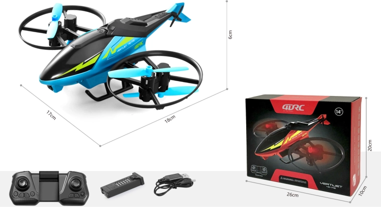 RC Helicopter with Remote Control 18x17x6 cm