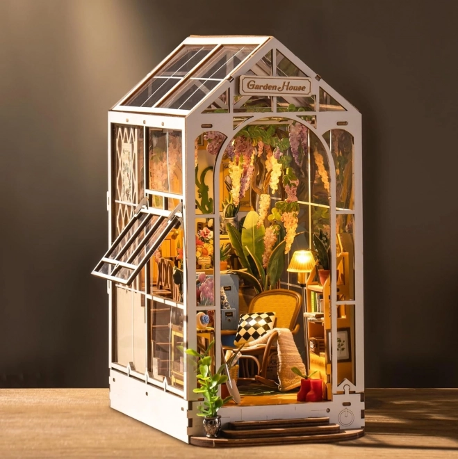RoboTime 3D puzzel Boekensteun Tuinhuisje (hout)