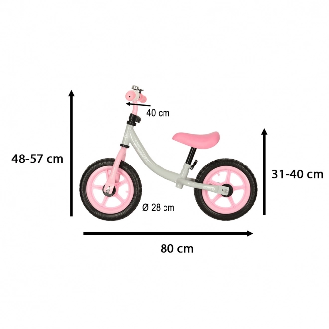 Kinderfahrrad - Laufrad Trike Fix Balance – Weiß-rosa