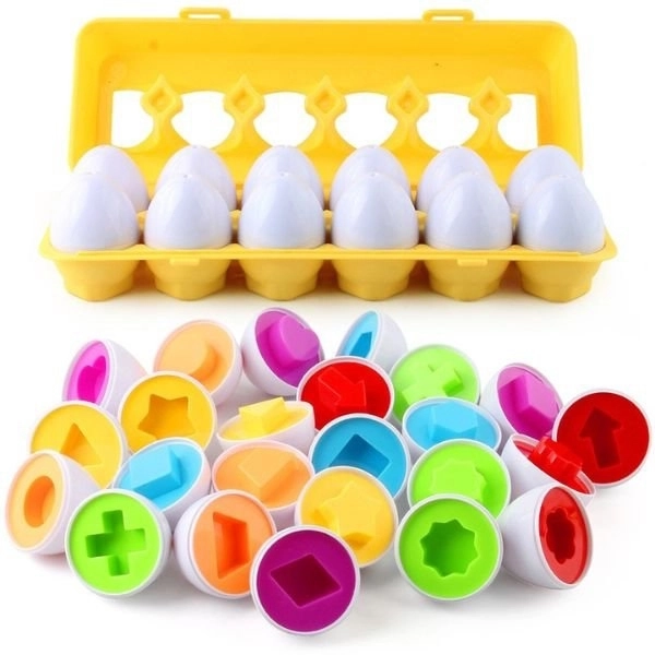Woopie Montessori Eierpuzzle - Farben und Formen anpassen
