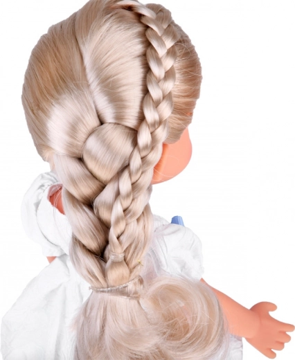 Lange blonde haren geschikt om te kammen