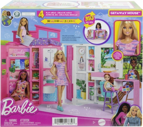 Barbie knus poppenhuis met pop