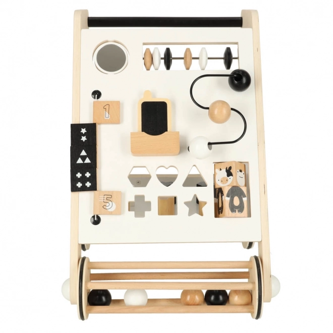 Houten educatieve loopwagen