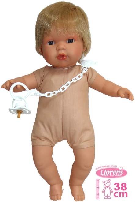 Realistische Puppe Llorens Sasha mit Geräuschen und weichem Körper - 38 cm