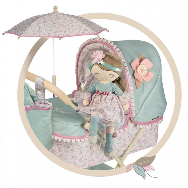 DeCuevas 20045 Pluchen pop PROVENZA - 36 cm met wieg