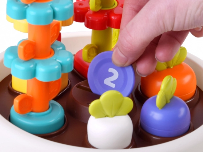 Educatieve set met bloempot en pyramidale sorteerspel voor kinderen vanaf 12 maanden - Hola