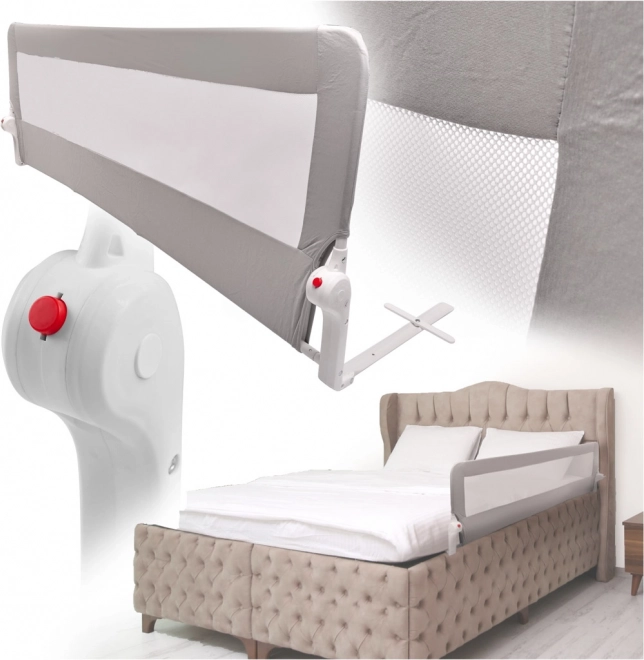 Protective Bed Rail Foldable 200 cm Grey