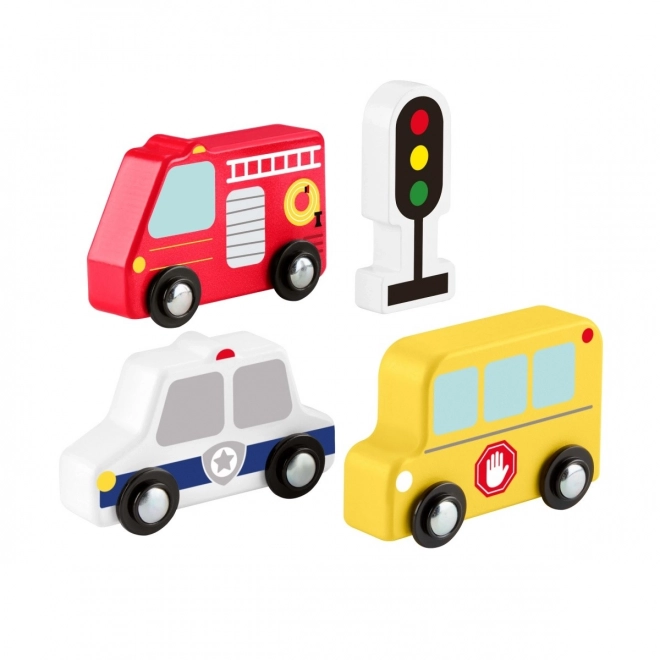 Set aus Holzfahrzeugen von Fisher-Price