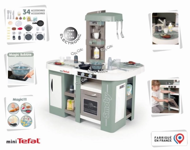 Smoby Mini Tefal Studio Küche Bubble XL mit 34 Zubehörteilen