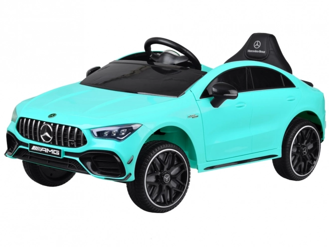 Elektrische kinderauto Mercedes AMG CLA 45s met schommelfunctie – Blauw