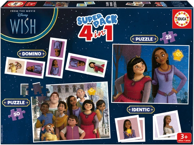 EDUCA Coffret de jeux Souhaits 4-en-1