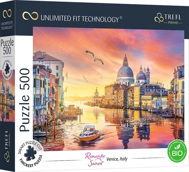 Puzzle Coucher de soleil romantique : Venise, Italie 500 pièces