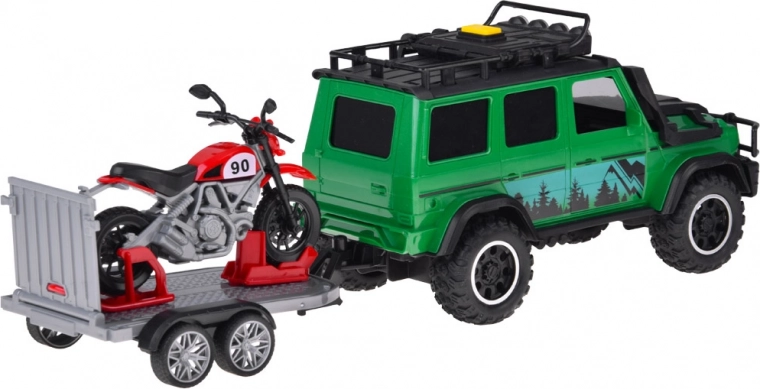 Fold-down ramp and safe motorcycle transport