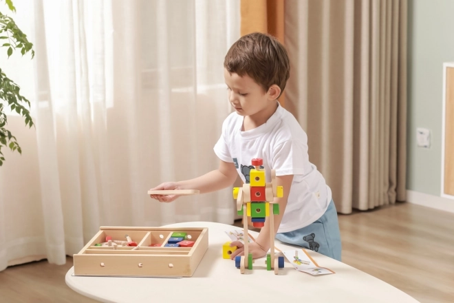 Houten constructiespeelgoed bouwer