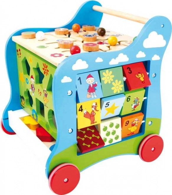 Small Foot Lauflernwagen und Motorikwürfel Sandmann