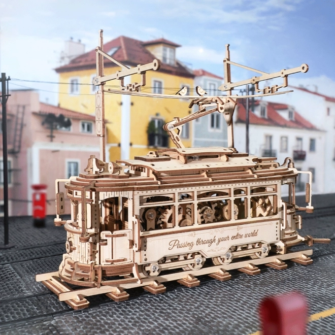 RoboTime 3D houten mechanische puzzel Tram